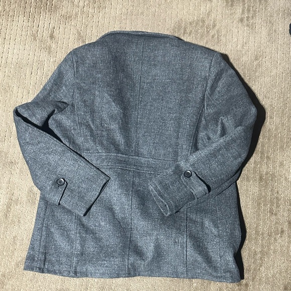 Men’s cross button Pea Coat Large - Picture 6 of 8